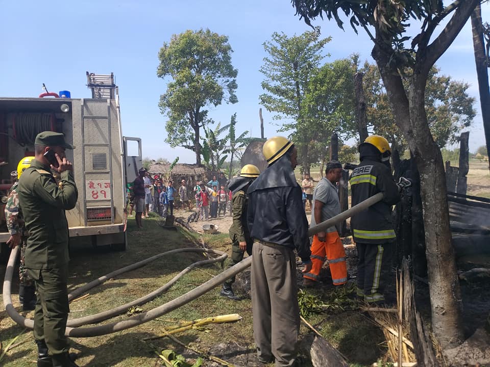 हल्दिवारी १ गोलधापमा आगलागी ,१० लाख भन्दा बढीको नोक्सान