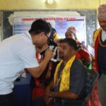 बाह्रदशीमा बृहत् निःशुल्क स्वास्थ्य शिविर: ९१४ जनाले लिए सेवा