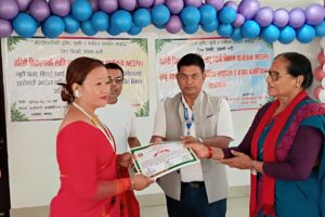 हल्दीबारीमा गरिबी न्यूनिकरणका लागि लघु उद्यमी तालिम सफलतापूर्वक समापन