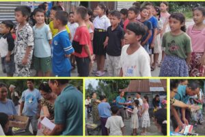 बाल दिवसको अवसरमा हल्दिबारीमा ६८ विद्यार्थीलाई शैक्षिक सामग्री वितरण