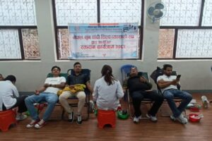 सुनचाँदी शिल्प व्यवसायी संघद्वारा रक्तदान कार्यक्रम सम्पन्न