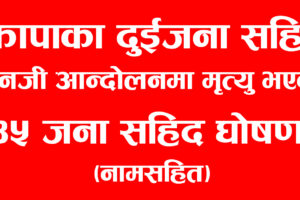 झापाका दुईजना सहित जेनजी आन्दोलनमा मृत्यु भएका ४५ जना सहिद घोषणा (नामसहित)