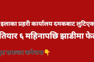 इलाका प्रहरी कार्यालय दमकबाट लुटिएको हतियार ६ महिनापछि झाडीमा फेला