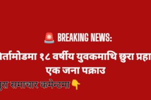 बिर्तामोडमा १८ वर्षीय युवकमाथि छुरा प्रहार, एक जना पक्राउ