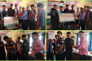 हल्दीबारी–३ का क्रिकेट खेलाडीद्वारा दोस्रो स्थानको ट्रफी वडा कार्यालयलाई हस्तान्तरण, खेलाडीलाई सम्मान