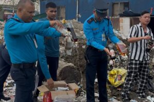 त्रिभुवन विमानस्थलमा संकलित प्रतिबन्धित तथा बेवारिसे सामग्रीहरू नष्ट