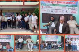 हल्दिबारीमा पूर्व विद्यार्थीद्वारा रक्तदान, ४४ पिन्ट रगत संकलन