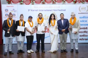 ‘तेस्रो कर्णाली अन्तराष्ट्रिय चलचित्र महोत्सव २०८३’ मा ‘ऊनको स्वीटर’लाई सर्वाधिक अवार्ड, पल र जसिता पनि सम्मानित