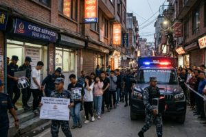 काठमाण्डूमा चिनियाँहरूको ‘स्क्यामिङ सेन्टर’; ठमेल र नक्सालबाट ३८ जना पक्राउ