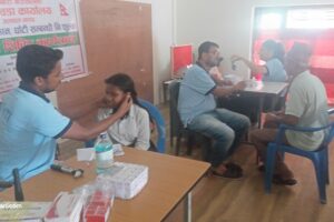 हल्दीबारीमा निःशुल्क आँखा, नाक, कान तथा घाँटी शिविर